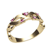 кц131 Золотое кольцо «Плетёнка» с камнями