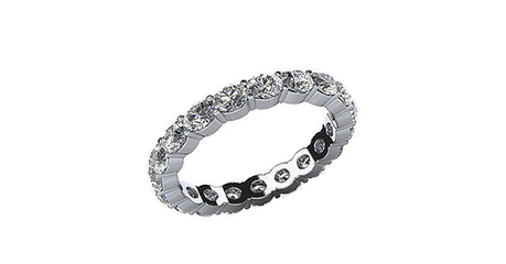 кц145 Золотое кольцо с широкой шинкой и сплошной дорожкой камней