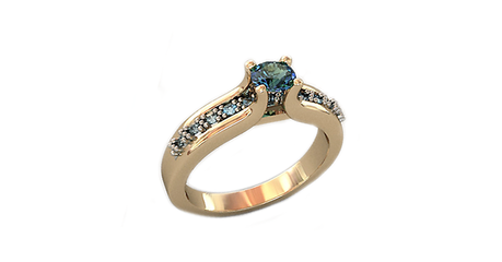 кц185 Кольцо с фианитами 