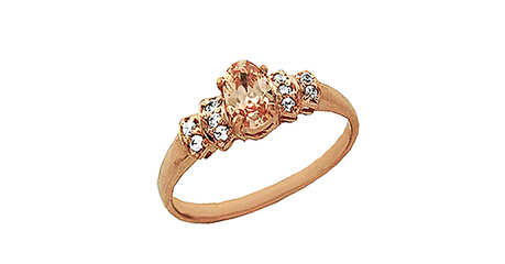 кц222 Золотое кольцо с цветными фианитами.