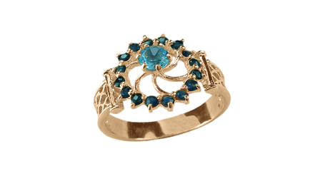 кц225 Кольцо с фианитами