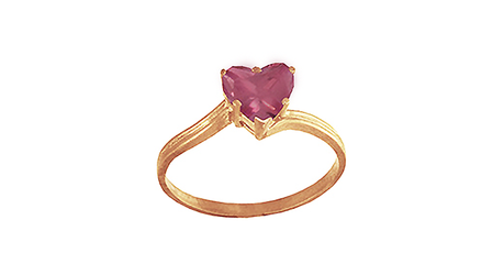 кц232 Кольцо-сердце в золоте.