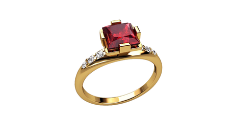 кц255 Коктейльное золотое кольцо.