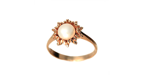 кц282 Кольцо с жемчужинкой