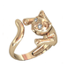 кц324 Кольцо из золота «Кошка»