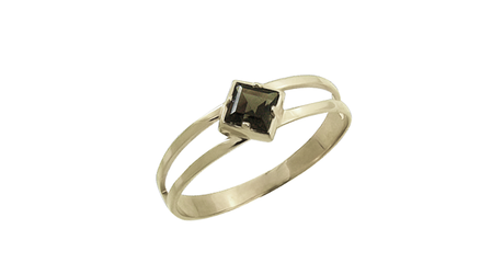 кц351 Женское кольцо с квадратным камнем