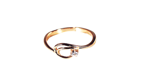 кц360 Тонкое золотое кольцо с фианитом