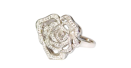 кц383 Ювелирная флористика в женском кольце.