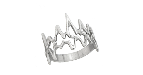 кц384 Кольцо «Геометрия» без вставок.