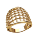 кц395 Кольцо-сетка «Золотая паутина на пальце»