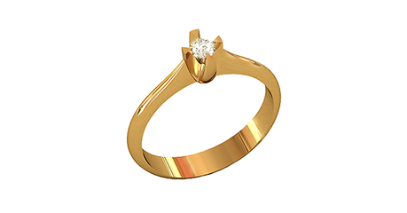  кб002 Кольцо предложения руки и сердца