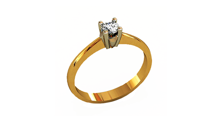 кб011 Кольцо для предложения руки и сердца 