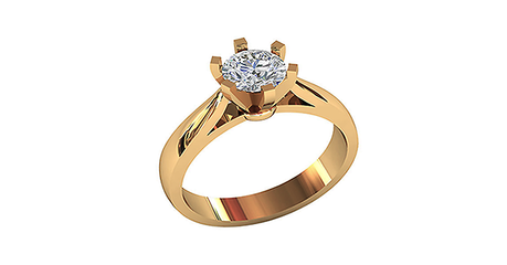 кб032 Изысканное кольцо под бриллиант в золоте.