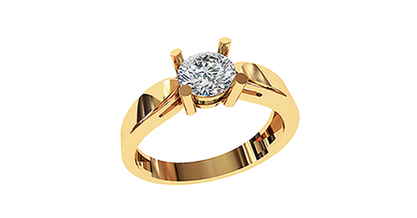 кб033 Золотое кольцо для подарка.