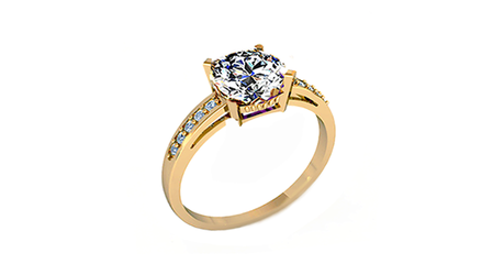 кб039 Золотое кольцо с крупным камнем.