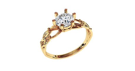 кб049 Кольцо ажурное из золота.