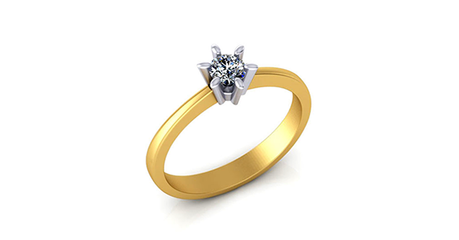  кб053 Кольцо в золоте с белой короной