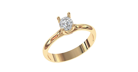 кб055 Нежное золотое кольцо