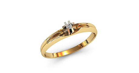 кб063 Кольцо из золота под бриллиант.