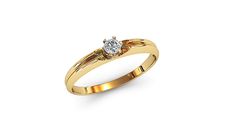 кб066 Элегантное кольцо под бриллиант 