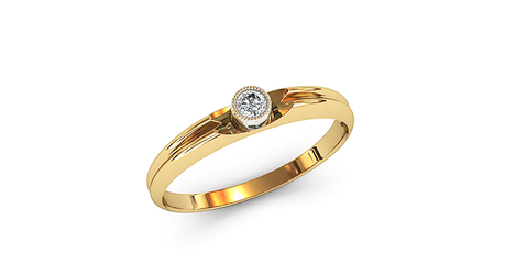 кб074 Нежное колечко под бриллиант 