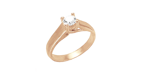 кб085 Кольцо с широкой шинкой под бриллиант 