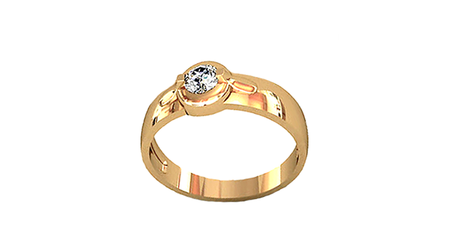 кб091 Широкое золотое кольцо.