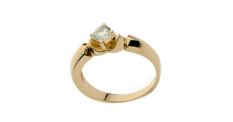 кб095 Кольцо из золота под бриллиант 