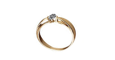 кб102 Кольцо из золота для предложения.