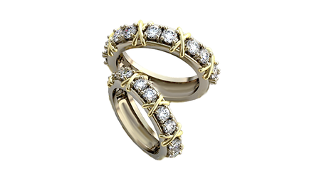 ко016-1 Обручальные кольца в стиле Tiffany*