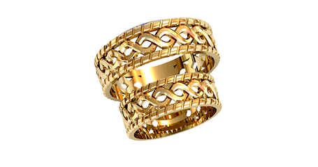 ко037 Кольца обручальные «Сплелись — и не разорвать».