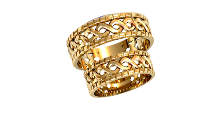 ко037 Кольца обручальные «Сплелись — и не разорвать».