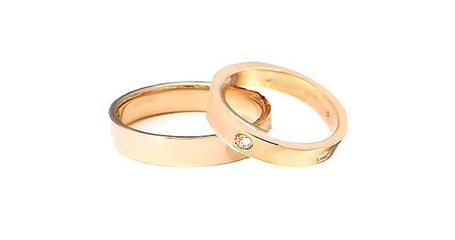 ко070 Плоские обручальные кольца