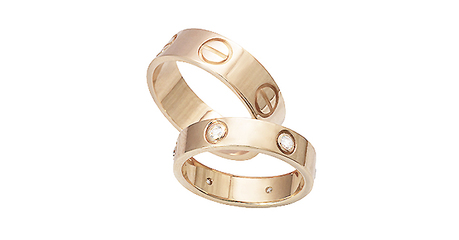 ко071  Кольца обручальные Стиль Cartier* 