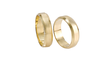 ко074 Обручальные кольца с гладкой поверхностью.