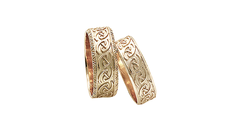 ко077 Обручальные кольца с национальным колоритом