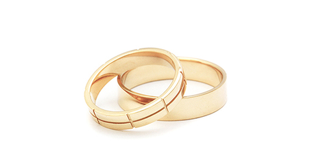 ко080 Обручальное кольцо в стиле «Techno» 