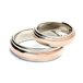 ко086 Комбинированные обручальные кольца округлой формы «Классика с характером»