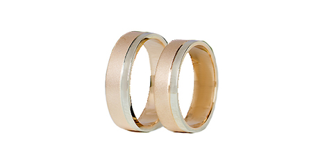 ко090 Двухцветные обручальные кольца «Идеальный баланс»