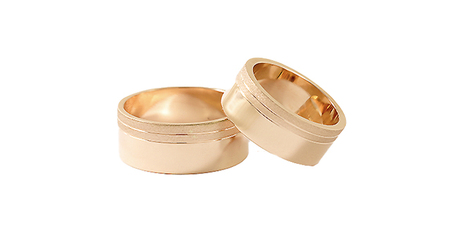 ко098 Кольца обручальные широкие с продольным делением 