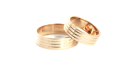 ко099 Глянцевые плоские обручальные кольца 