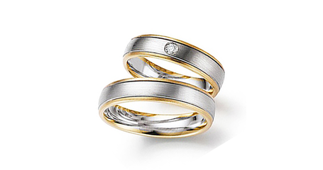 ко107 Комбинированные обручальные кольца 