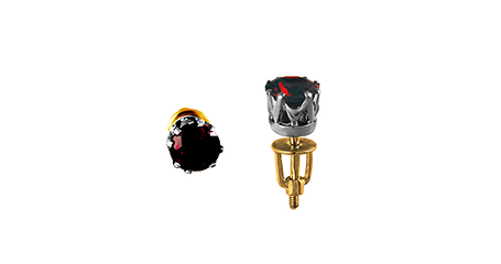 сц007 Серьги-пусеты (гвоздики) с фианитами 