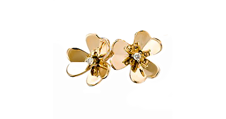 сц025 Нежные цветы в серьгах-пусетах. Украшение из коллекции Frivole™