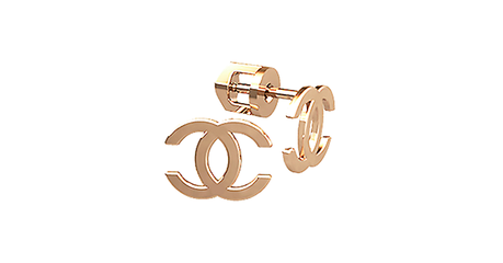 сц030 Серьги-пусеты в стиле CHANEL* без камней 