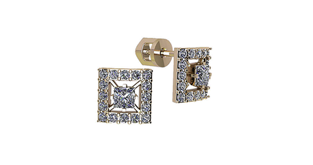 сц046 Серьги-пусеты 