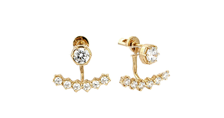 сц059 Серьги съёмные с фианитами