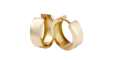 ср001 Эффектные плоские серьги-кольца.