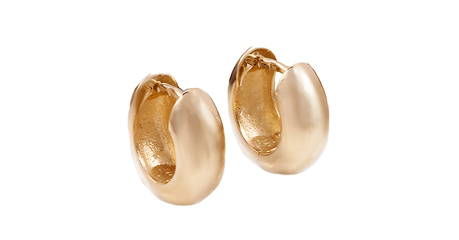 ср004 Золотые серьги-кольца объёмные