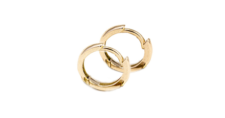 ср008 Серьги-колечки без камней.